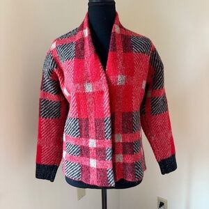 *CYRUS* Red x Black Plaid Long Sleeve Jacket Size Medium